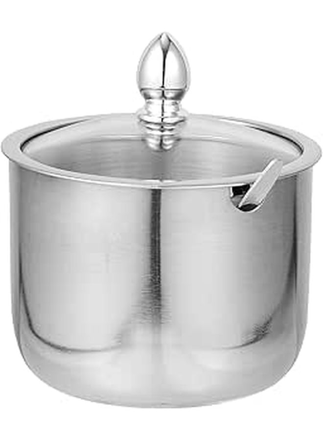 Stainless Steel Salt Jar With Glass Lid Spice Storage Container For Kitchen Seasoning And Condiment Use - Image 1