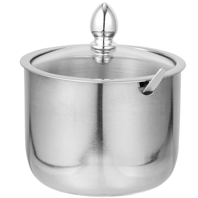 Stainless Steel Salt Jar With Glass Lid Spice Storage Container For Kitchen Seasoning And Condiment Use - Image 2
