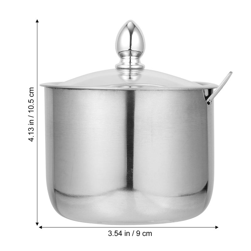 Stainless Steel Salt Jar With Glass Lid Spice Storage Container For Kitchen Seasoning And Condiment Use - Image 3