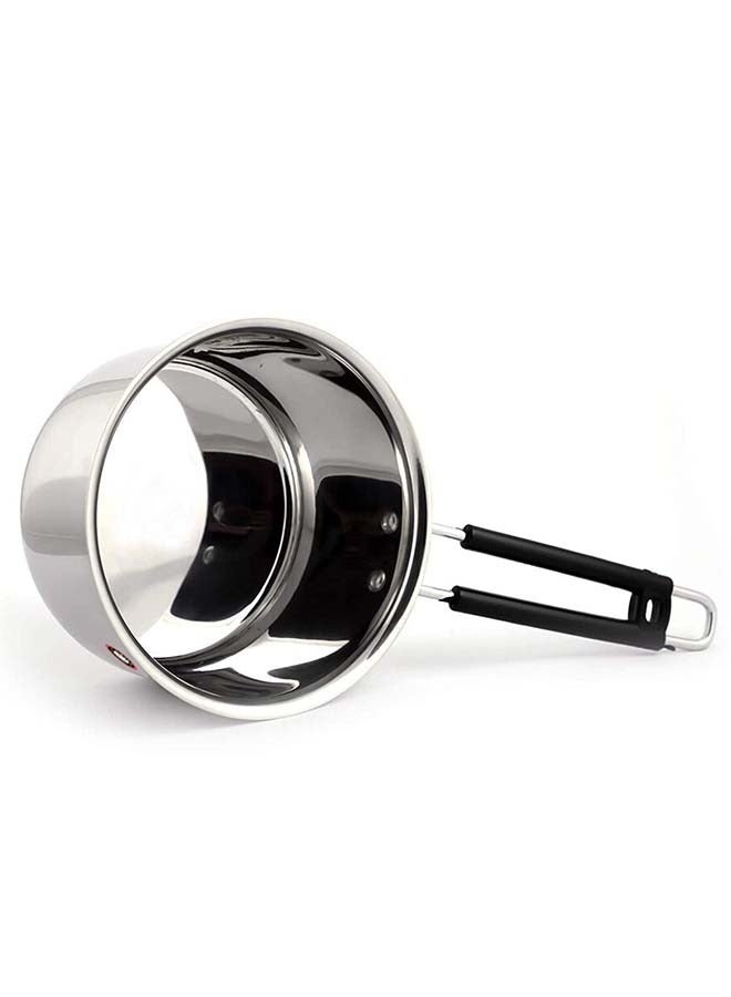 Lion Stainless Steel Sauce Pan – 2 Ltr, 17 cm, Flat Bottom, Heat-Resistant Handle with Hanging Loop, Food Grade, Rust Resistant – For Tea, Coffee, Soup, Milk, Desserts - Image 2