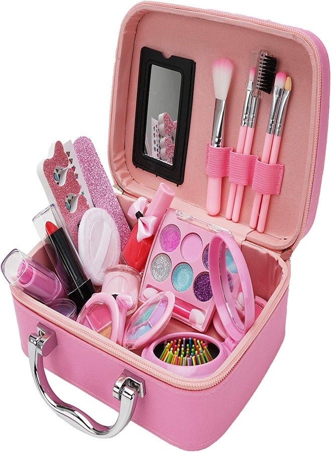 Washable Non-Toxic Makeup Set for Girls, Cute Princess Cosmetic Bag, Realistic Makeup Set for Kids, Makeup Toys, 20 Pieces  - Image 2