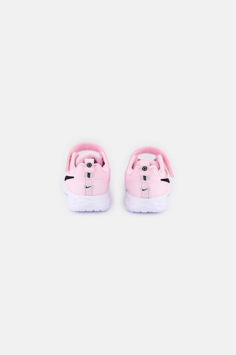 Nike Toddlers Girl Revolution 6 NN Velcro Closure Outdoor Shoes, Pink  - Image 4