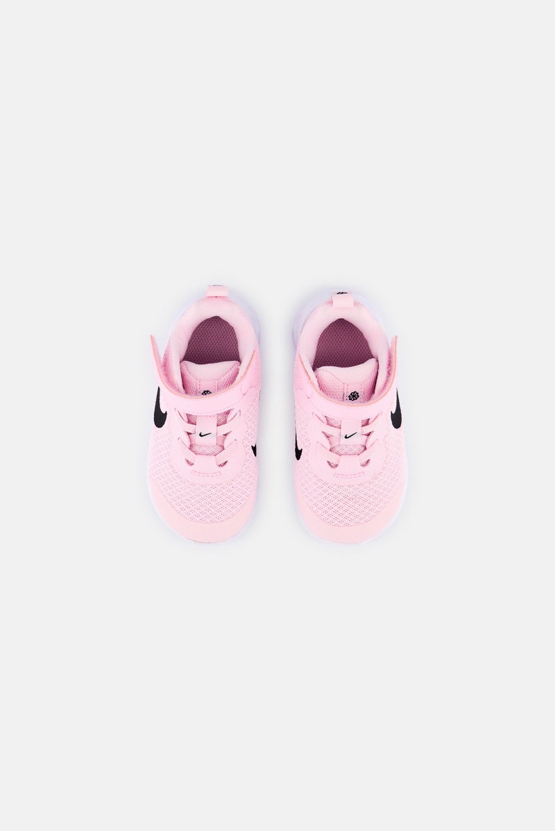 Nike Toddlers Girl Revolution 6 NN Velcro Closure Outdoor Shoes, Pink  - Image 3