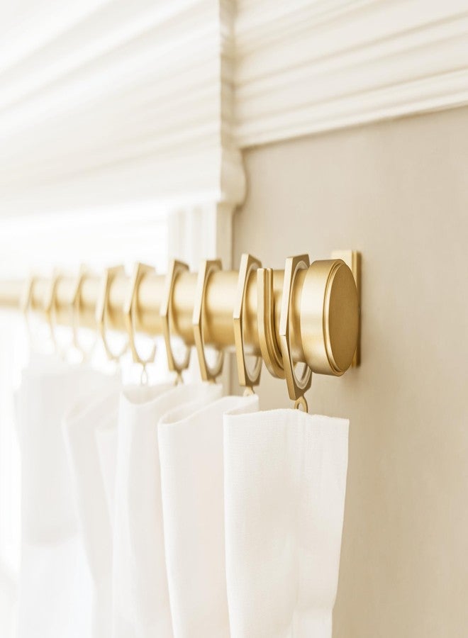 BlastHome® Luxury Curtain Rings - Premium Metal with Quiet, Smooth Nylon Inserts - Pinhooks and Clips Included - 1 1/2" Inside Diameter - 18 Rings for Two Standard Curtains - Brushed Gold - Image 3