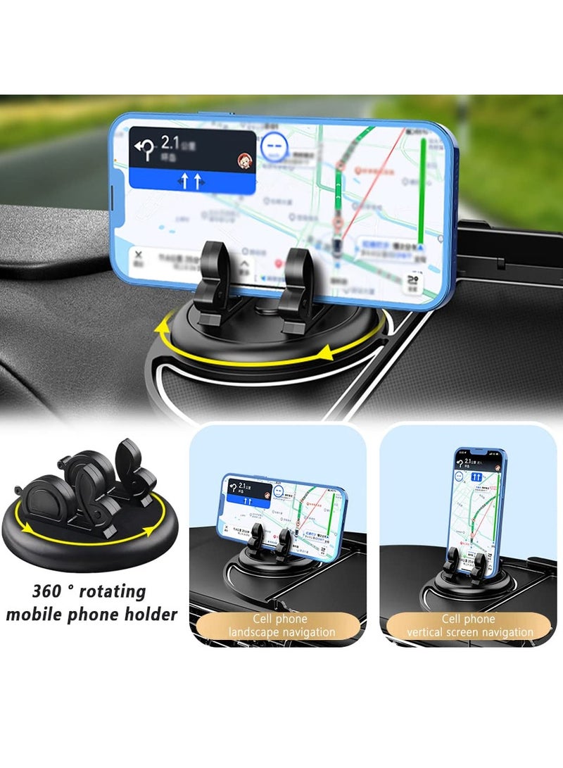 SYOSI Car Dashboard Anti Skid Mat, 6 in 1 Anti Skid Car Dashboard Sticky Pad with Phone Holder, Car Air Fresheners, Sunglasses Holder, Charger Holder, Phone Number Plate - Image 3