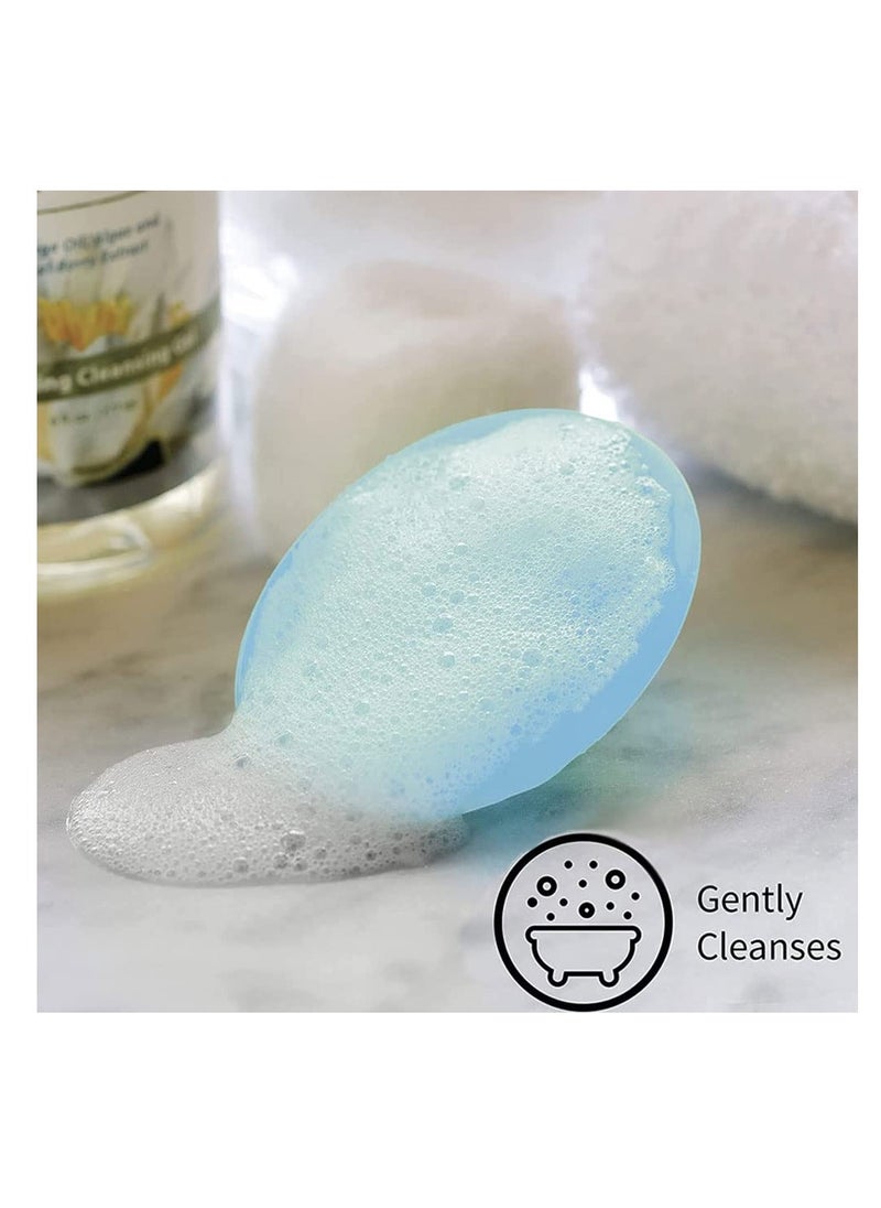 Bebiland - 2 Pack Baby Silicone Bath Brush, Baby Cradle Cap Brush, The Baby Essential for Dry Skin Cradle Cap and Eczema (Pink/Blue) - Image 1