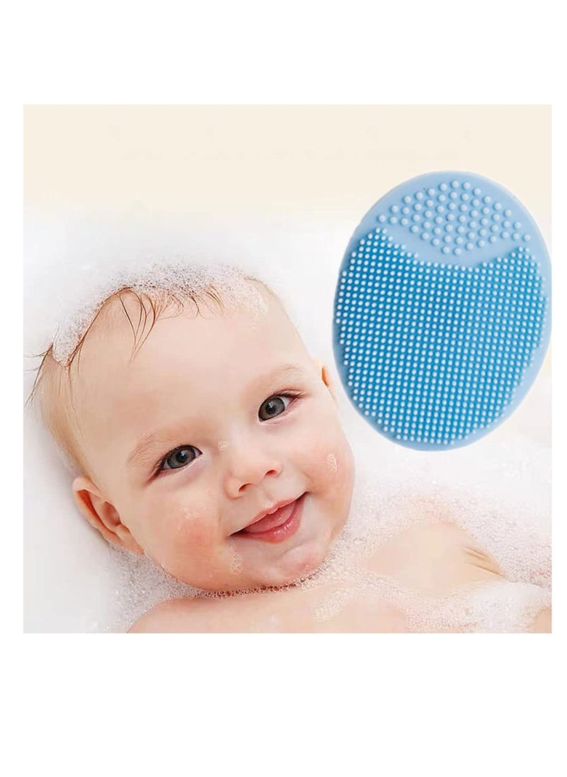 Bebiland - 2 Pack Baby Silicone Bath Brush, Baby Cradle Cap Brush, The Baby Essential for Dry Skin Cradle Cap and Eczema (Pink/Blue) - Image 1