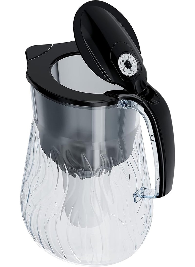 Aquaphor AQUAPHOR Orleans Water Filter Jug 4.2L Black | Reduces Limescale, Chlorine & Impurities | Includes 1x A5 Mg Cartridge (350L) | Premium Glass-Effect Pitcher with Added Magnesium  - Image 5