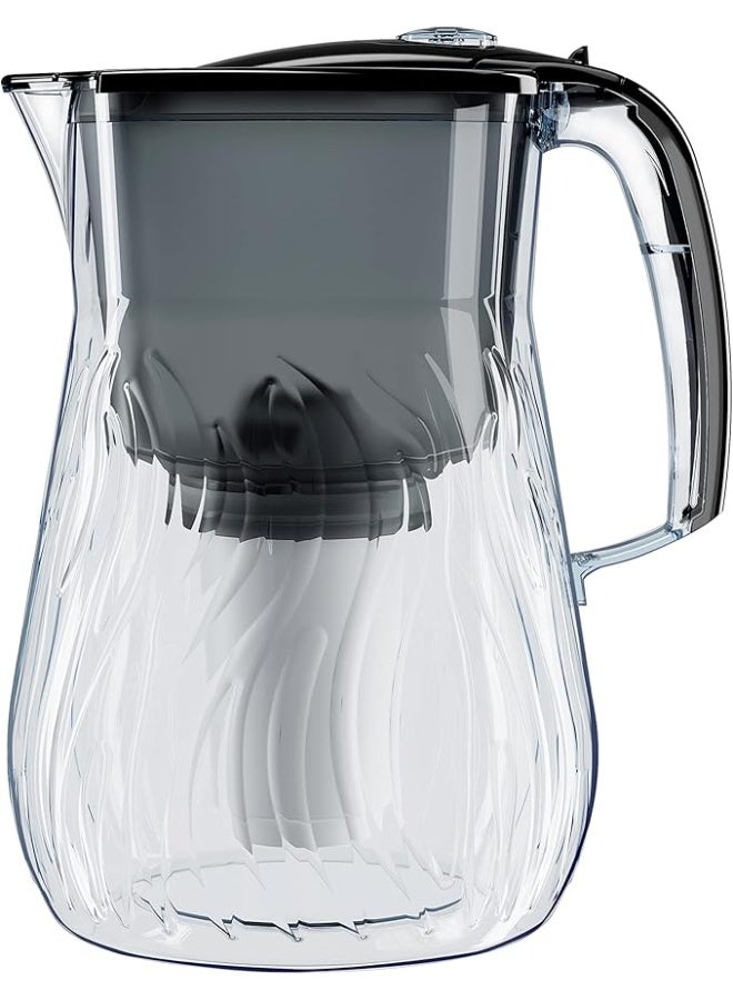 Aquaphor AQUAPHOR Orleans Water Filter Jug 4.2L Black | Reduces Limescale, Chlorine & Impurities | Includes 1x A5 Mg Cartridge (350L) | Premium Glass-Effect Pitcher with Added Magnesium  - Image 3