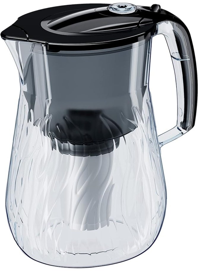 Aquaphor AQUAPHOR Orleans Water Filter Jug 4.2L Black | Reduces Limescale, Chlorine & Impurities | Includes 1x A5 Mg Cartridge (350L) | Premium Glass-Effect Pitcher with Added Magnesium  - Image 4