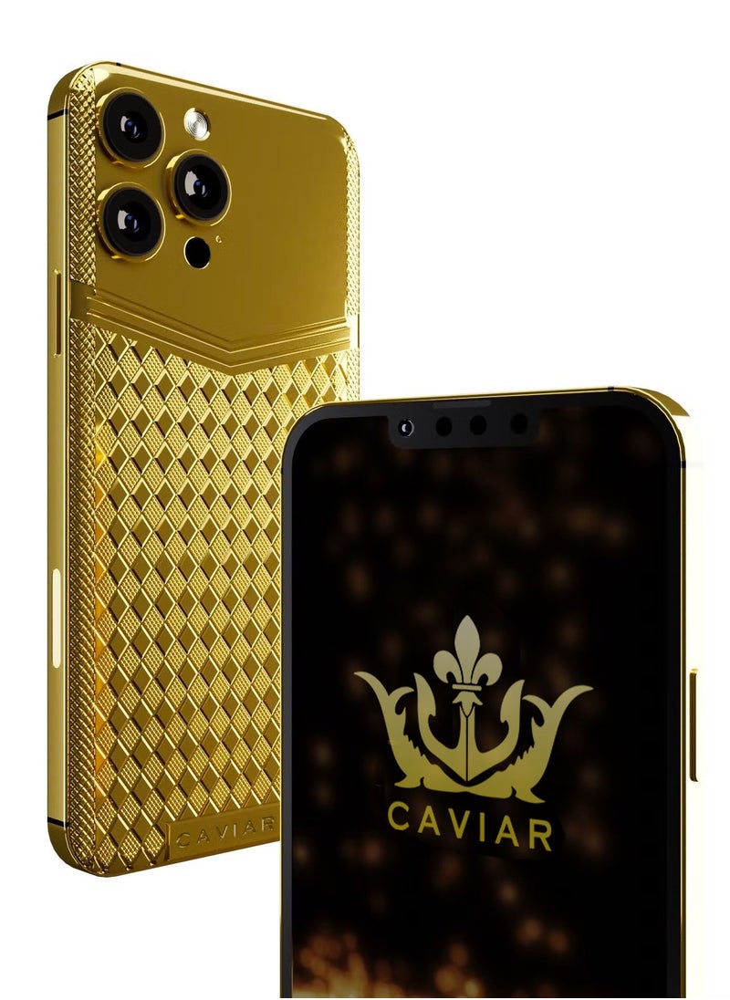 Caviar Luxury 24K Gold Customized iPhone 14 Pro Max Limited Edition 256 GB - pzsku/Z4FCF99F58258C742934BZ/45/_/1671179075/dbbac109-82f3-49e8-af17-67bcdb88ef8f