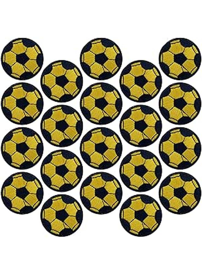 Football Iron On Patches Set Of 20 Embroidered Appliques For Clothes Repair And Decoration - Image 1