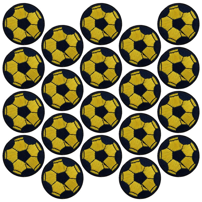 Football Iron On Patches Set Of 20 Embroidered Appliques For Clothes Repair And Decoration - Image 2