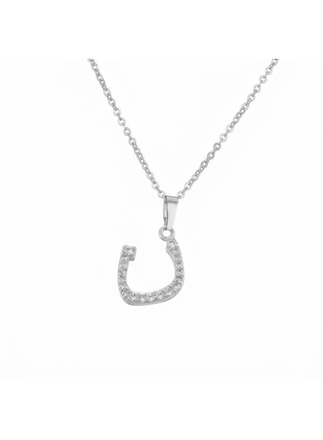 روفو Arabic Letter 'Noon' Necklace 18k Gold Plated