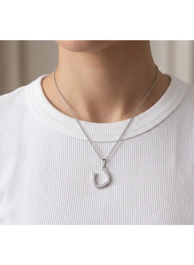 روفو Arabic Letter 'Noon' Necklace 18k Gold Plated