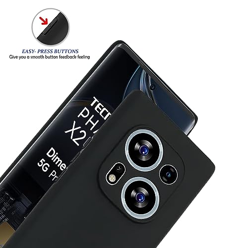 Plus بلس بيسك كيس لتكنو فانتوم X2 5G (مطاط_أسود) - Image 3