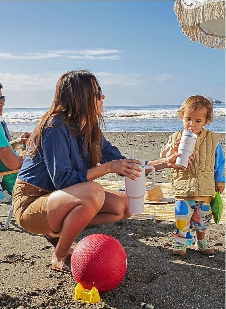 Stanley The Quencher H2.0 FlowState Tumbler 30oz / 887mL Double Wall Vacuum Insulated Stainless Steel Travel Mug with Handle for Hot & Cold Drinks BPA Free Reusable Cup - Image 4