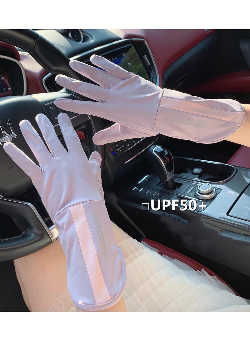 RTYY قفازات نسائية،قفازات من الحرير الجليدي،قفازات قيادة نسائية،قفازات السيارةقفازات حماية من الشمسقفازات القيادةقفازات صيفية للحماية من أشعة الشمس والأشعة فوق البنفسجية، قفازات رياضية خارجية مانعة للانزلاق، قابلة للتهوية، مزودة بشاشة لمس - Image 2