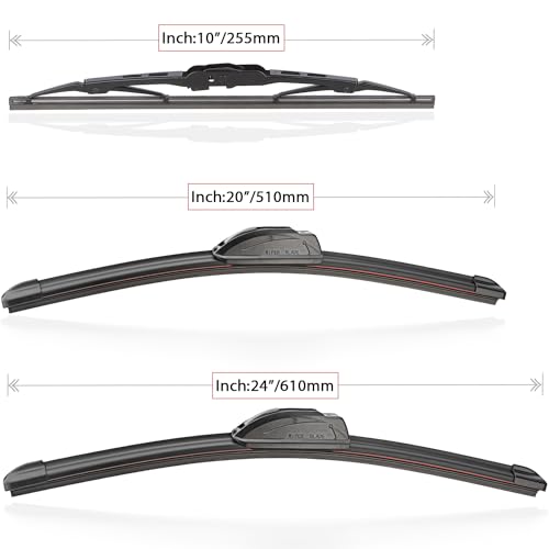 RAINTOK Windshield Wiper Blades Replacement for Chevy Chevrolet Traverse 2018 2019 2020 2021 2022 2023 Original Factory Quality Front Rear Wipers Blade Set for My Car - 24" 20" 10" (Pack of 3) - Image 5