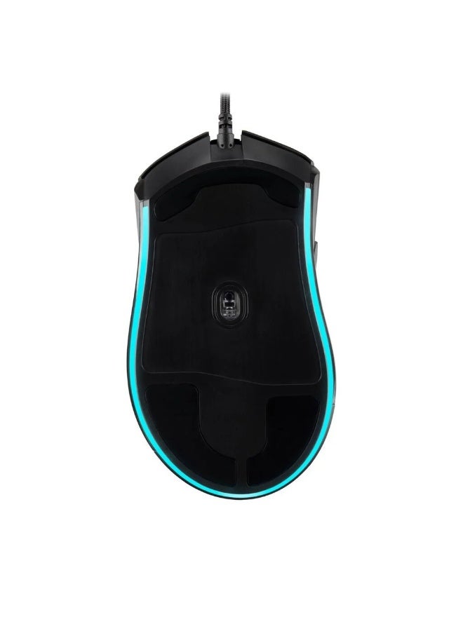 أيسر فأرة الألعاب Acer Predator Cestus 333، قابلة للتعديل حتى 16000 نقطة في البوصة، سلكية، 6 أزرار قابلة للبرمجة، إضاءة شعار RGB، أسود - Image 5