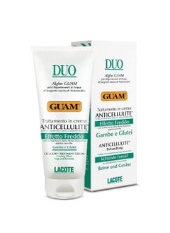 guam GUAM DUO Anti Cellulite Cream Cold Formula | Seaweed Cellulite Treatment for Leg Skin Tightening, Menthol Firming Body Lotion for Body Sculpting on Legs, Buttocks, Thighs, 6,76 Oz 