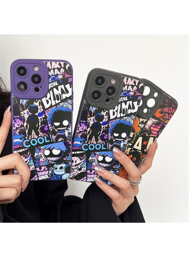 اس-توب جراب لهاتف iPhone 14 Plus من مادة TPU السائلة برسومات عيون الملاك المصورة - Image 2