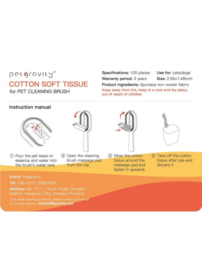 Petgravity Pet Cotton Tissue for Pet Cleaning Brush Cats Dogs Wipes for Pet Paw Eye Stains Ear Coat Extra Strong Soft Portable - Image 2