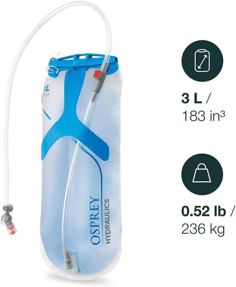 Osprey Hydraulics 3L Water Reservoir with Bite Valve for Hydration Packs - Image 2