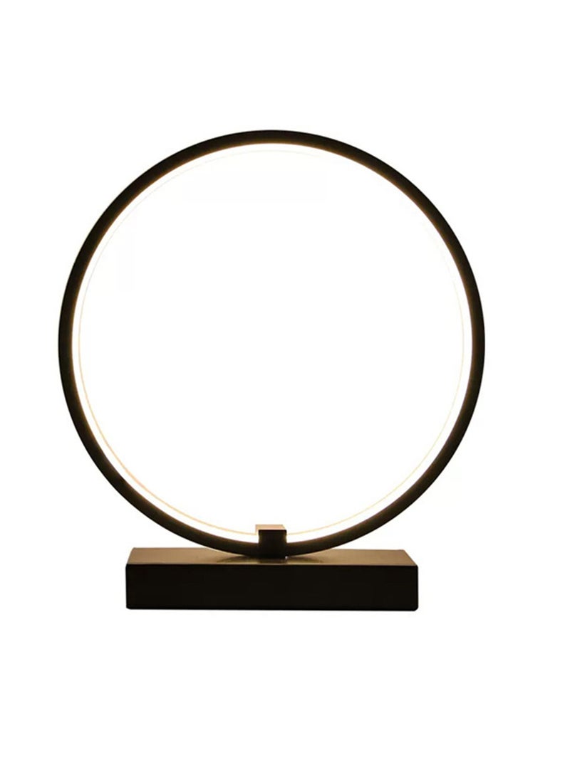 Onelight - ONELIGHT 3 Color Adjustable Table Lamp, Touch Control Table Lamp with Circular Design, Flicker-Free Bedside Light for Bedroom, Living Room, and Office Black - Image 1