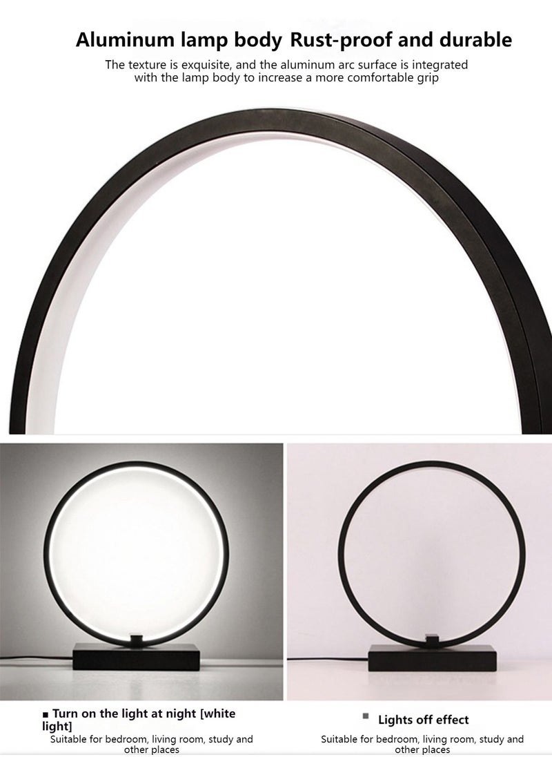 Onelight - ONELIGHT 3 Color Adjustable Table Lamp, Touch Control Table Lamp with Circular Design, Flicker-Free Bedside Light for Bedroom, Living Room, and Office Black - Image 1