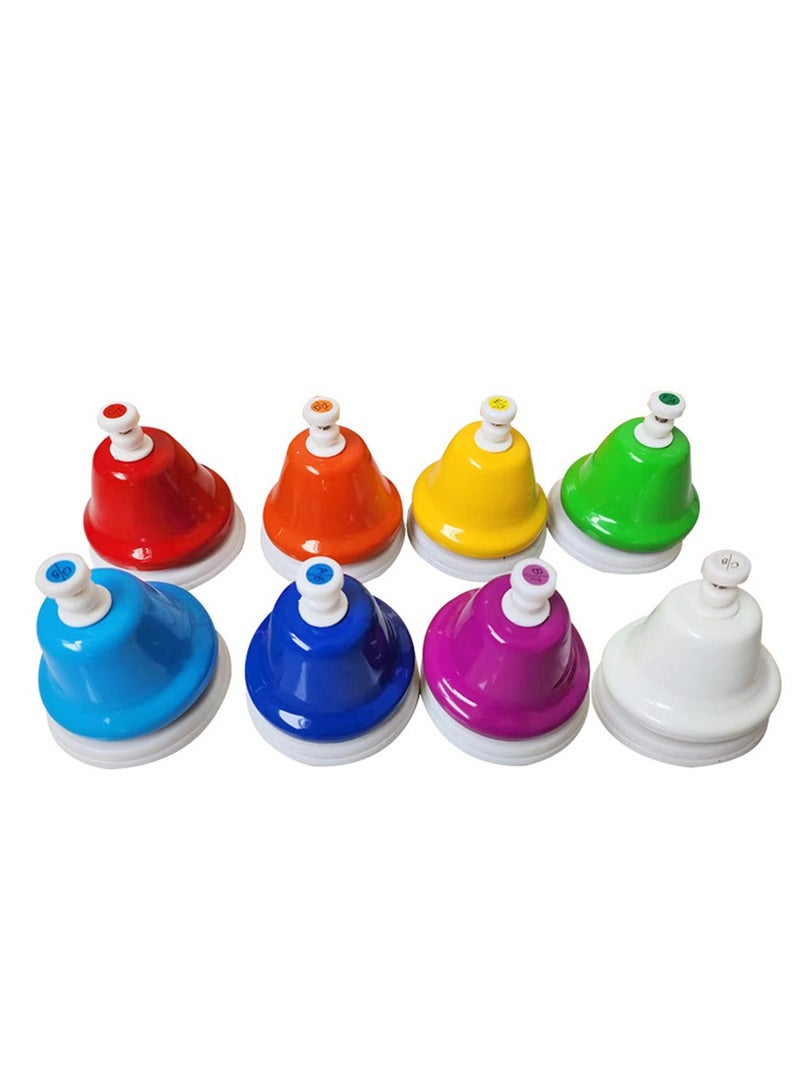 Mike Music Desk Bells, Rainbow Diatonic Hand Bells for Kids, Toddler Preschool Musical Learning Toys, Musical Instrument Early Education for Family&Classrooms, Boys & Girls Birthday Gift for 3-Year-Old and Over - Image 4