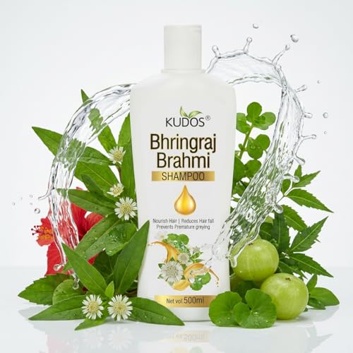 Kudos Bhringraj & Brahmi Shampoo 500ml – For Men & Women | Hair Growth, Hair Fall Control, Anti-Dandruff, Strengthens Roots & Healthy Scalp - Image 2