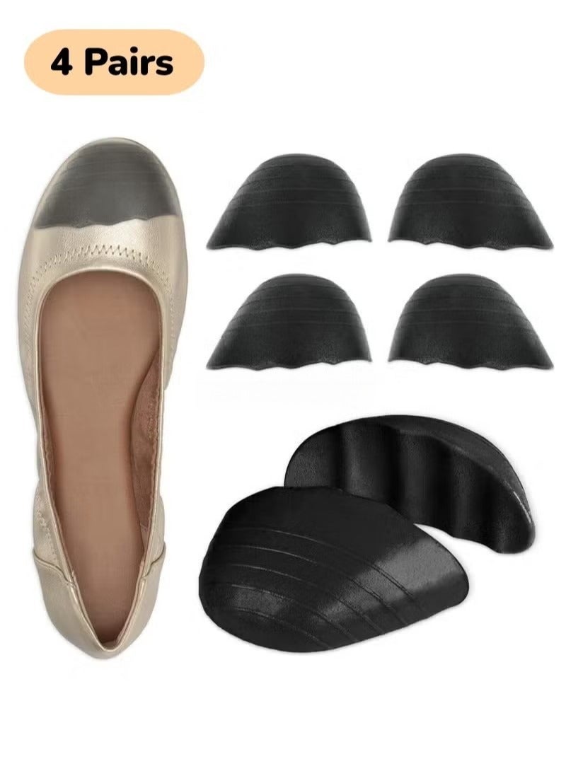 4 أزواج من حشوات الأحذية، وسادة أصابع القدم لجعل الأحذية أكثر ملاءمة، إسفنج الذاكرة لتقليل حجم الحذاء، للأحذية ذات الكعب العالي والأحذية الرسمية والأحذية الكاجوال والأحذية المسطحة - Image 1