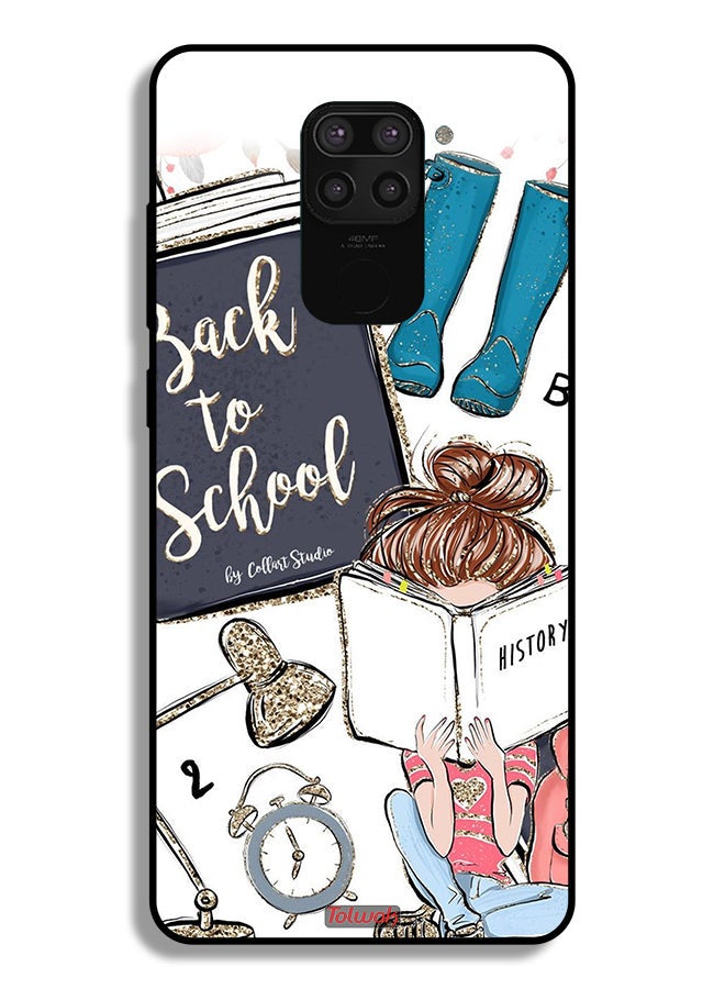 Tolwak Xiaomi Redmi Note 9 Protective Case Cover Back To School Girl Reading History - Image 2