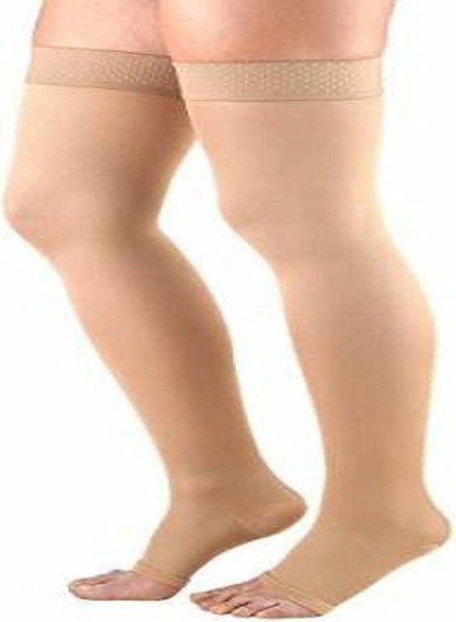 OOFY Varicose Vein Stocking Support Compression Above Knee Braces Knee Braces, Calf & Thigh Support (Beige)(Medium) - Image 1