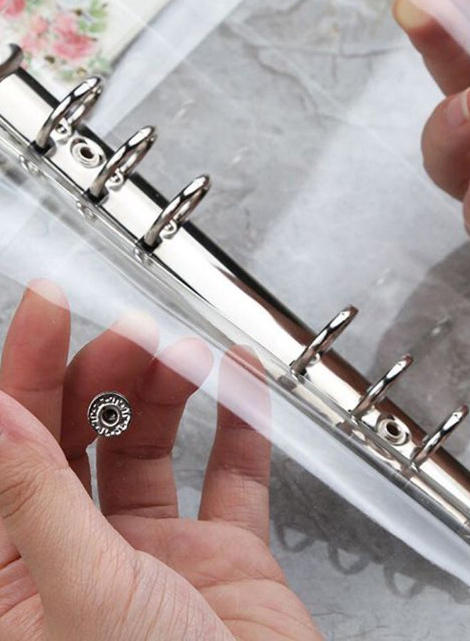 مجلد ملفات فضفاض مزود بحلقة ربط شفاف /فضي - Image 3