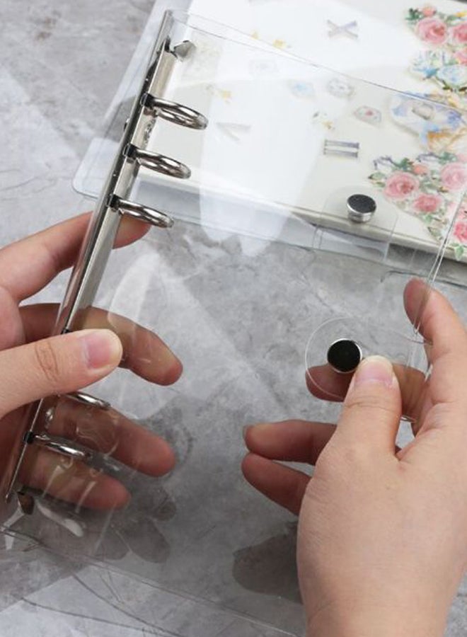 مجلد ملفات فضفاض مزود بحلقة ربط شفاف /فضي - Image 2