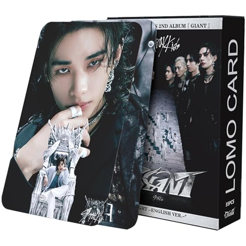 KPOPBP Giant Album Gift box, 55 PCS Photocards Set, KPOP Cards, Lanyards, Stickers, Keychain, Gift for SKZ Boys and Girls - Image 3