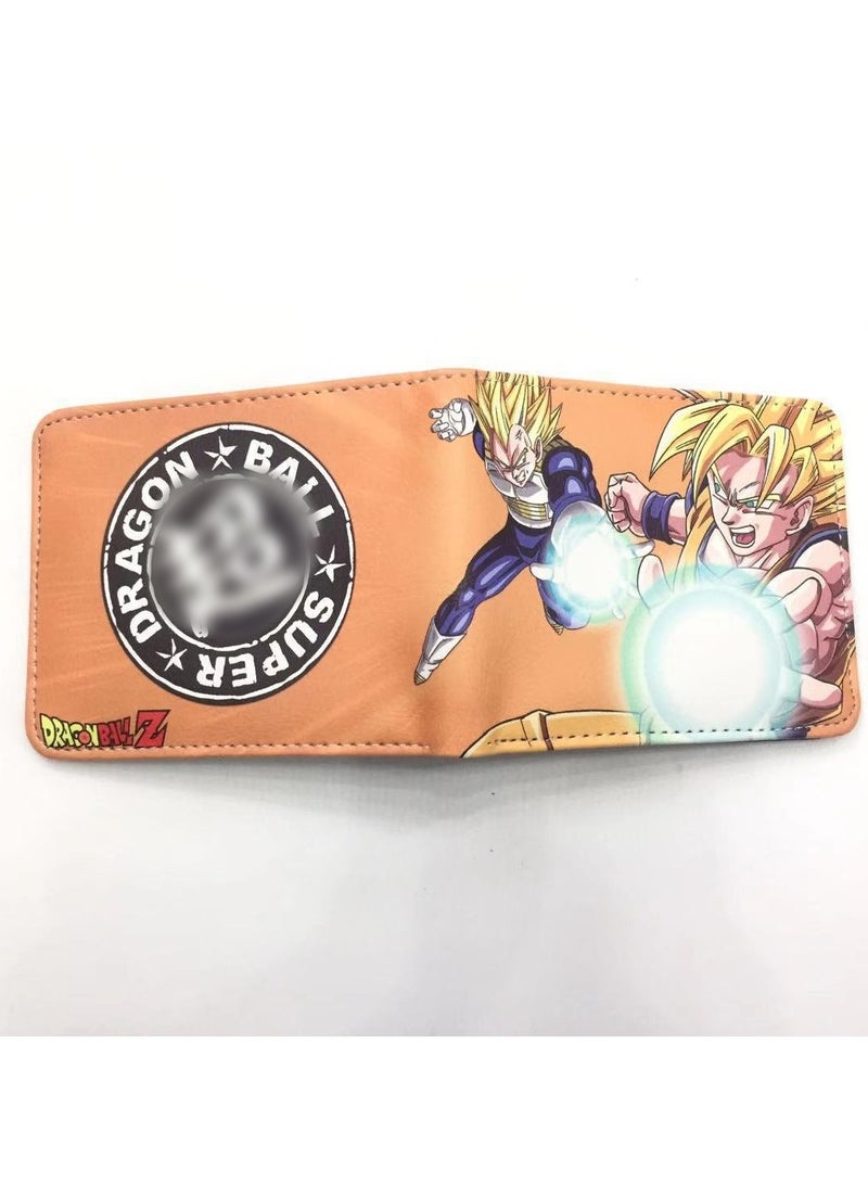 KUYING Dragon Ball PU Short Personalized Leather Wallet Card Bag 