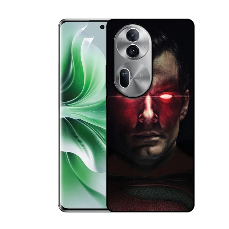 الصيد العين غطاء حماية مطبوع لهاتف Oppo Reno 11 - عيون سوبرمان الحمراء - Image 1