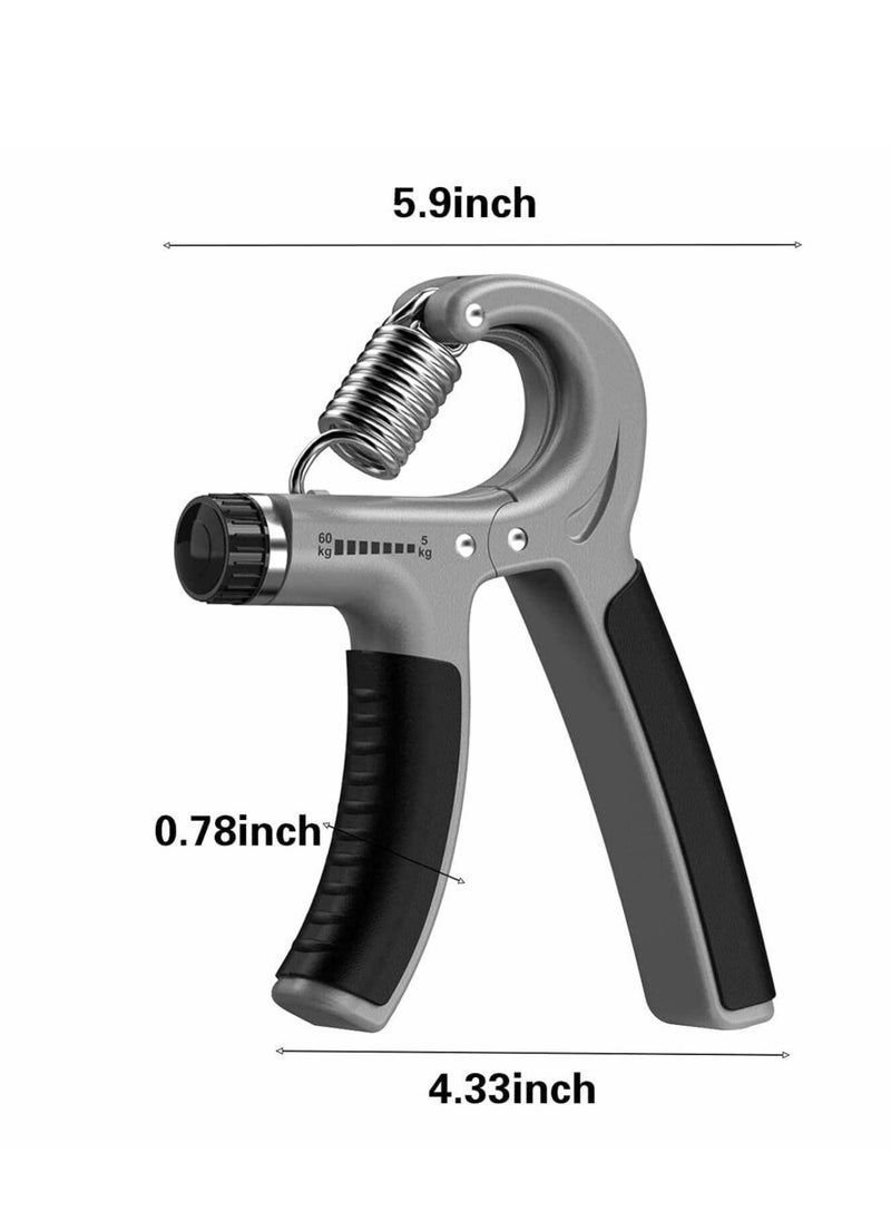 ALLKING Hand Grip Strengthener Adjustable Resistance 11-132 Lbs (5-60kg) - Hand Gripper Exerciser, Strengthen Grip, Hand Squeezer, Wrist Strengthener and Hand Workout (Black)  - Image 5