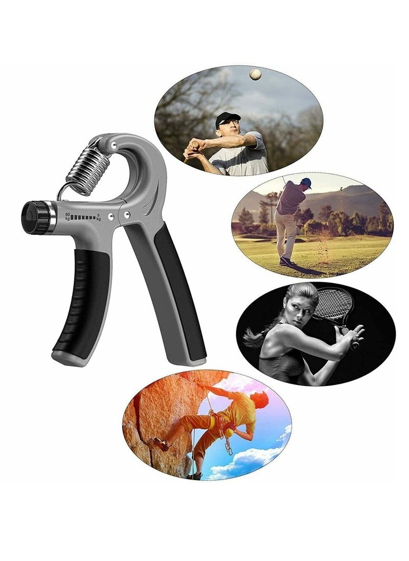 ALLKING Hand Grip Strengthener Adjustable Resistance 11-132 Lbs (5-60kg) - Hand Gripper Exerciser, Strengthen Grip, Hand Squeezer, Wrist Strengthener and Hand Workout (Black)  - Image 2