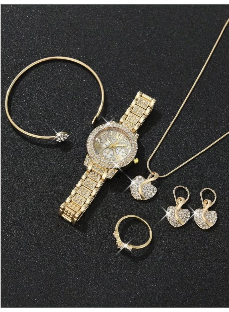 GIFT 6 Pcs Luxury Women’S Quartz Watch & Bracelet Set - Image 3