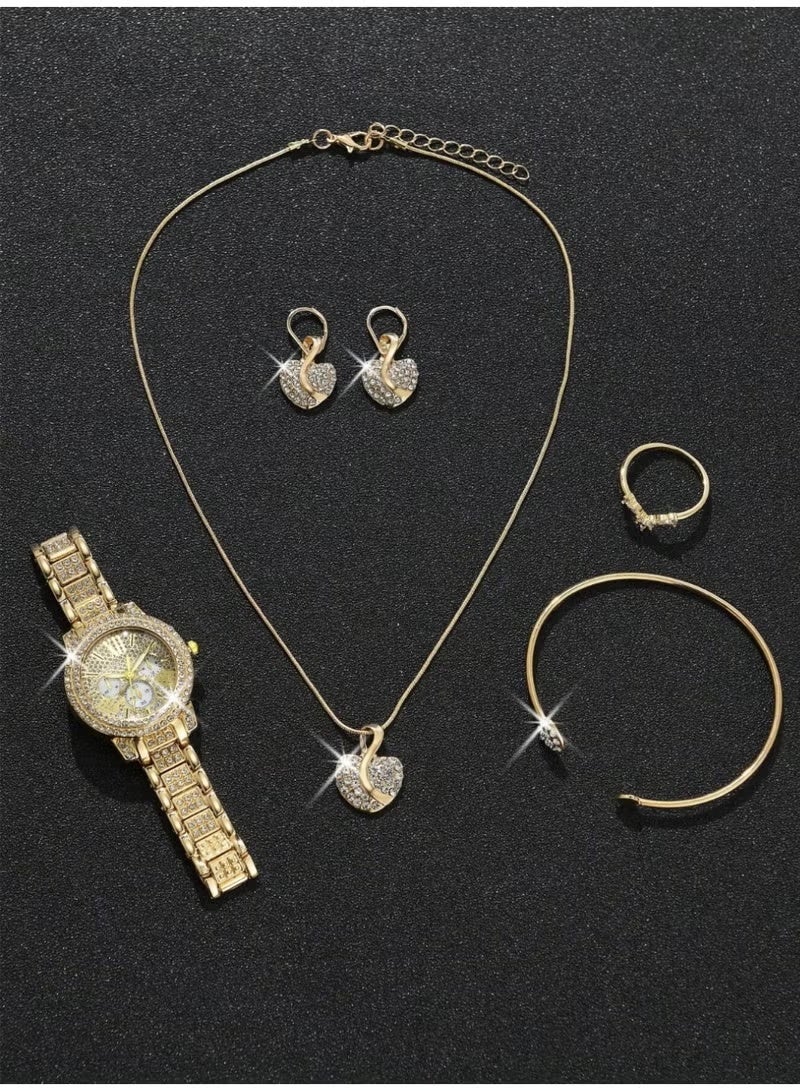 GIFT 6 Pcs Luxury Women’S Quartz Watch & Bracelet Set - Image 4