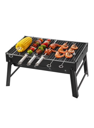 Stainless Steel Foldable BBQ Grill | Portable Barbecue Grill 43x29cm Black | Outdoor Stainless Steel Charcoal Grill | Durable and Easy to Clean - pzsku/Z4FD0B5426A5CA0FEBB8DZ/45/_/1729144684/54e270a8-c455-4592-9f0e-37ce87ebbd3a