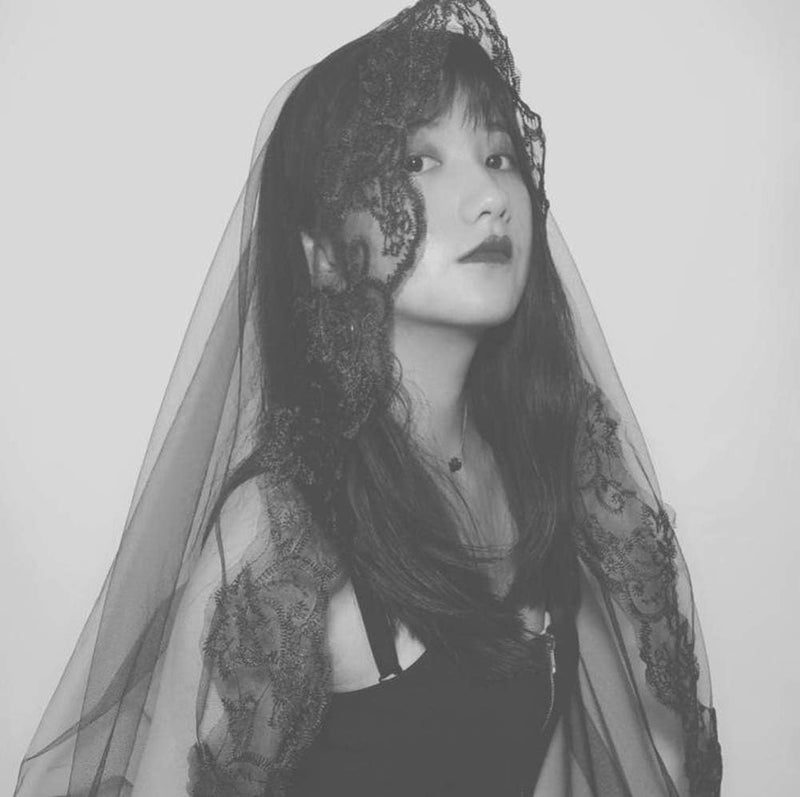 Holiberty 1 Tier Black Bridal Veil 10ft Long Gothic Sheer Lace Cathedral Wedding Dress Shawl Tulle Headdress Halloween Witch Costumes Headpiece Mantilla Bride Chapel Veils Hair Accessories for Women Ladies - Image 2