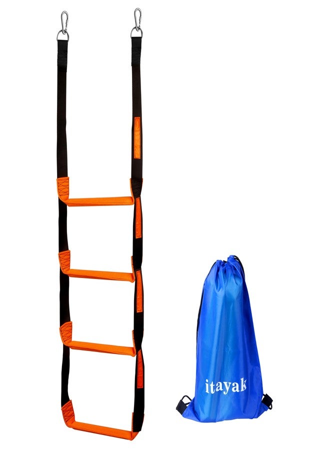 itayak Boat Rope Ladder, 4 Step Heavy Duty 440lbs Strength Climbing Marine Rope Ladder with Reinforced Steps, Perfect for Inflatable Boat, Kayak, Motorboat, Canoeing - Image 1