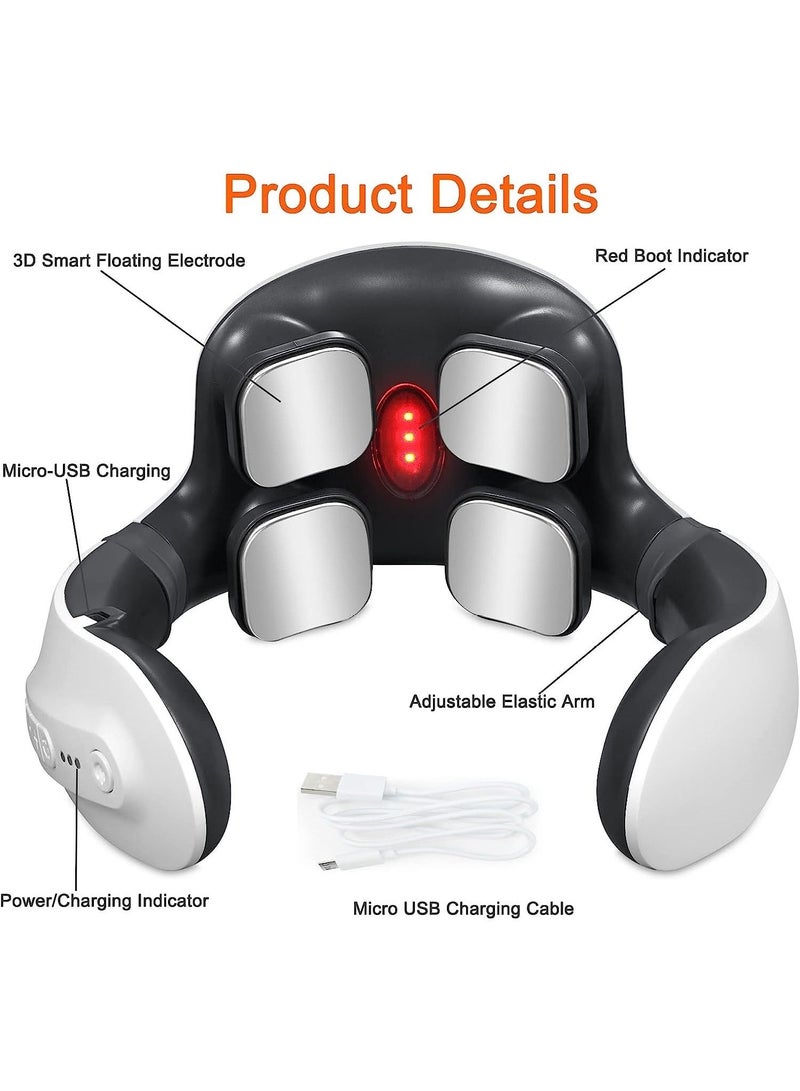 مدلك الرقبة ، مدلك كهربائي ذكي للرقبة بالنبض مع الحرارة ، مدلك كهربائي محمول لتخفيف آلام الرقبة ، مع 6 أوضاع ، 18 مستوى شدة ، للمنزل والمكتب - Image 5