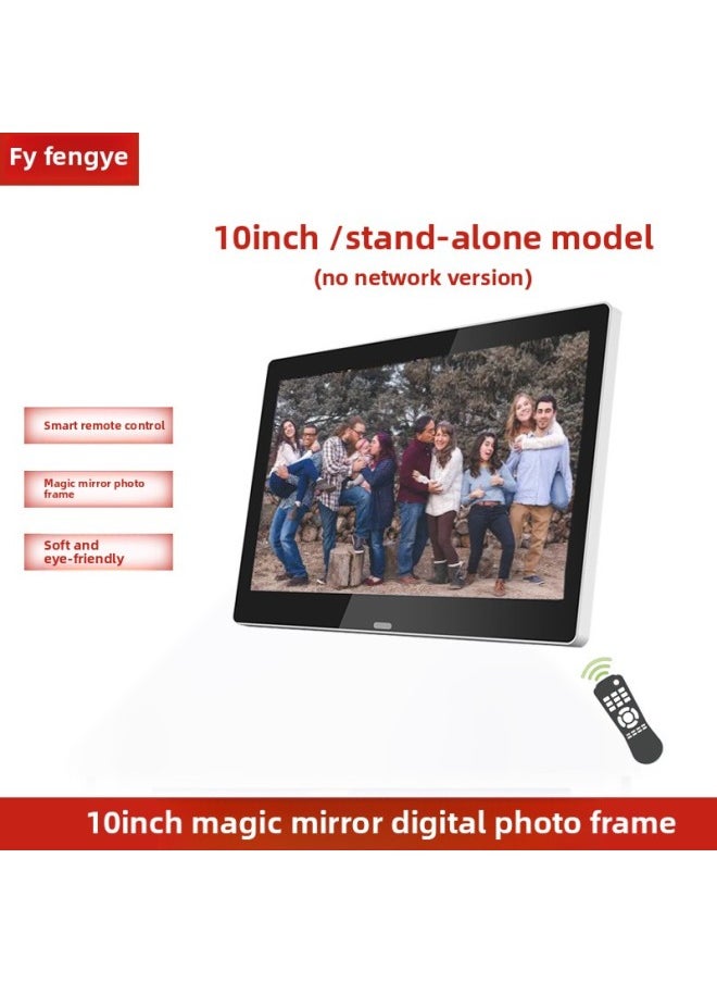 Generic - Hengcheng 10.1 Inch White Magic Mirror Digital Photo Frame Electronic Photo Album HD Display Home Advertising Machine-Color:10.1 Inch White/bulk Color Can Be Customized - Image 1