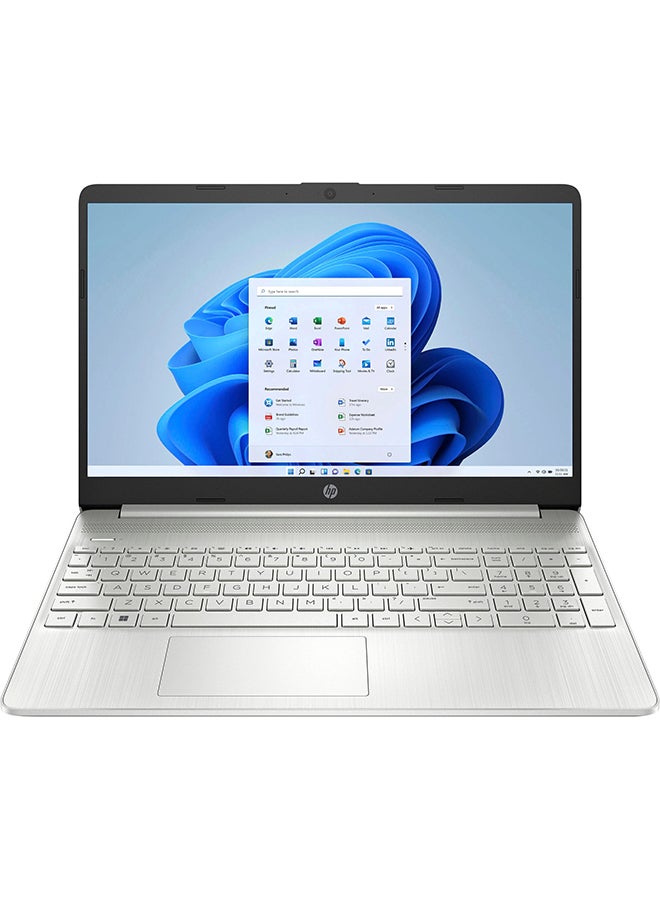 15-dy2703dx (Upgraded Version) Laptop With 15.6-Inch Display, Core i5 Processer/8GB RAM/512GB SSD/Intel Iris XE Graphics English/Arabic Natural Silver